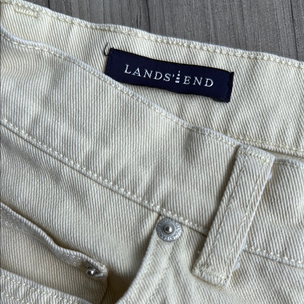 Lands' End Denim Jeans Yellow 8 Women